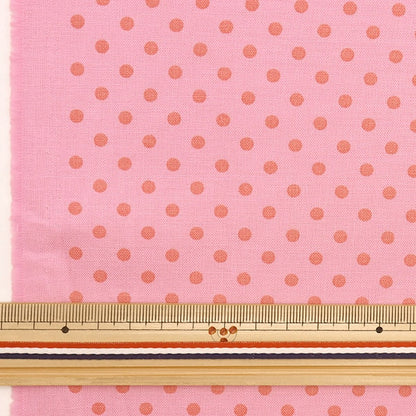 [From quantity 5] Fabric 『Sheeting Multidot Pink x Dark Pink 88198-1-11]