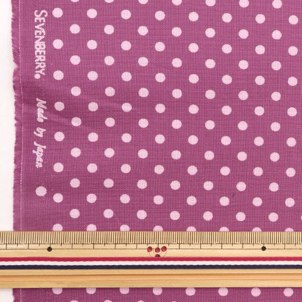 [From quantity 5] Fabric 『Sheeting Multidot Purple x Pink 88198-14]