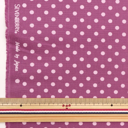 [From quantity 5] Fabric 『Sheeting Multidot Purple x Pink 88198-14]