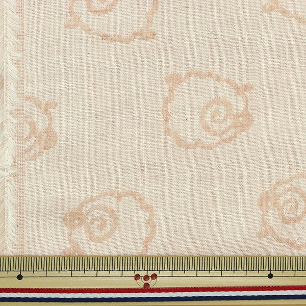 [From quantity 5] Fabric "Organic cotton double gauze Sheep pattern R-0529-J-3]