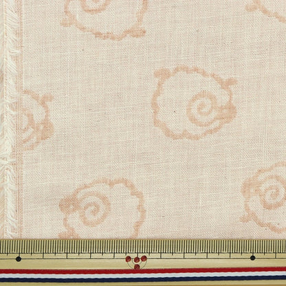 [From quantity 5] Fabric "Organic cotton double gauze Sheep pattern R-0529-J-3]