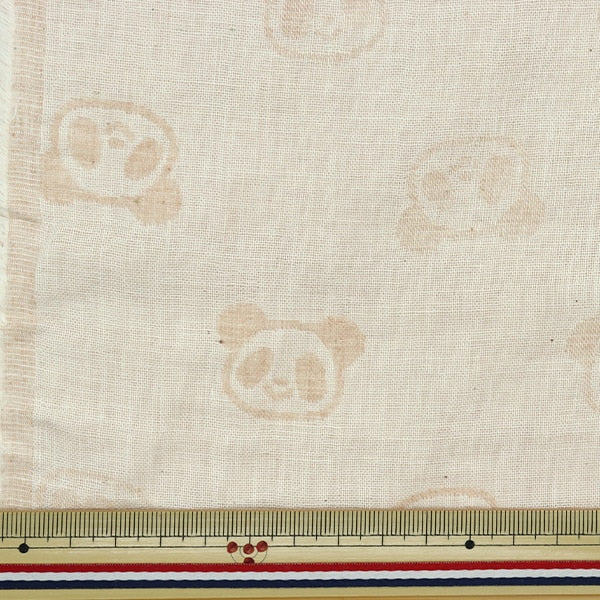 [From quantity 5] Fabric "Organic cotton double gauze Panda pattern R-0529-J-13]