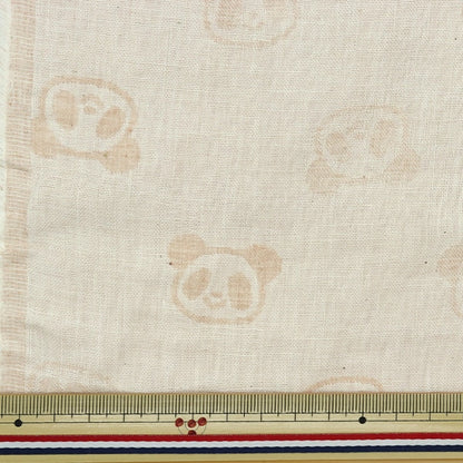 [From quantity 5] Fabric "Organic cotton double gauze Panda pattern R-0529-J-13]