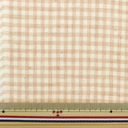 [From quantity 5] Fabric "Organic cotton double gauze Check pattern R-0529-NC3]