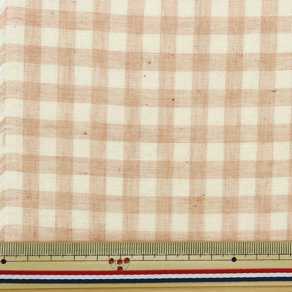 [From quantity 5] Fabric "Organic cotton double gauze Check pattern R-0529-NC4]