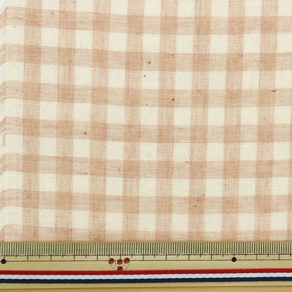 [From quantity 5] Fabric "Organic cotton double gauze Check pattern R-0529-NC4]
