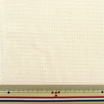 [From quantity 5] Fabric "Organic cotton waffle kinari R-0529-W-4"