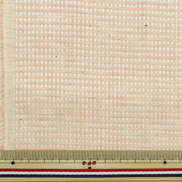 [From quantity 5] Fabric "Organic cotton waffle beige R-0529-W-5"