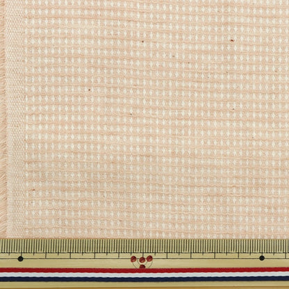 [From quantity 5] Fabric "Organic cotton waffle beige R-0529-W-5"