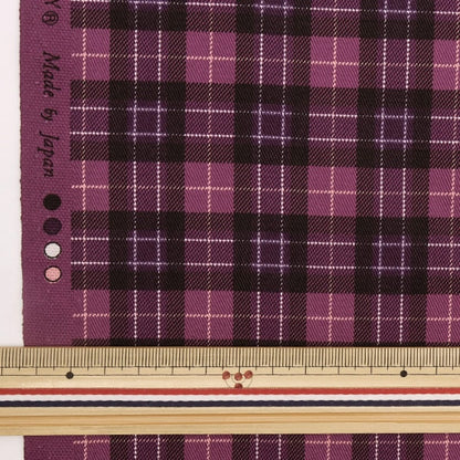 [来自数量5] 织物 “ Twill Check Print Purple 88320-1-3”