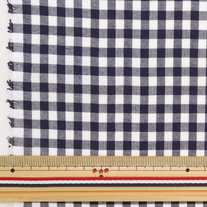 [From quantity 5] Fabric "T/C Gingham Navy 53614-2-11"