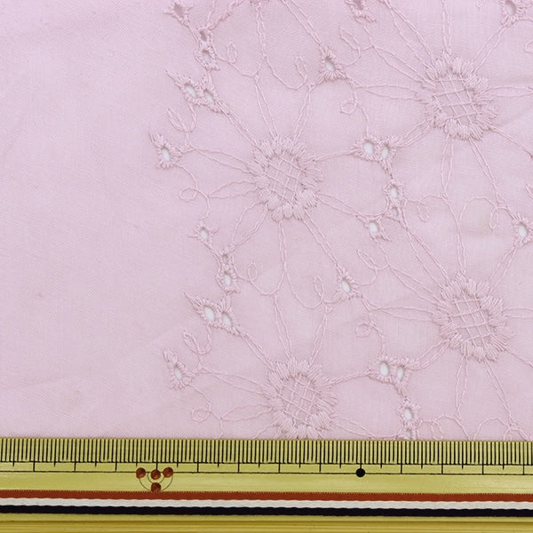 [From quantity 5] Fabric "Cotton Lace Flower Garden Soft Lavender LACE22-FL-SL"