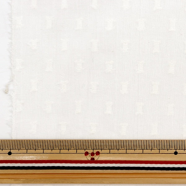 [From quantity 5] Fabric "Snow cut Boiled small off-white IA-CUTVL-SOW"
