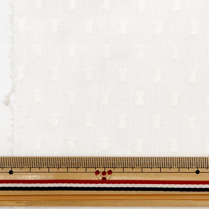 [From quantity 5] Fabric "Snow cut Boiled small off-white IA-CUTVL-SOW"