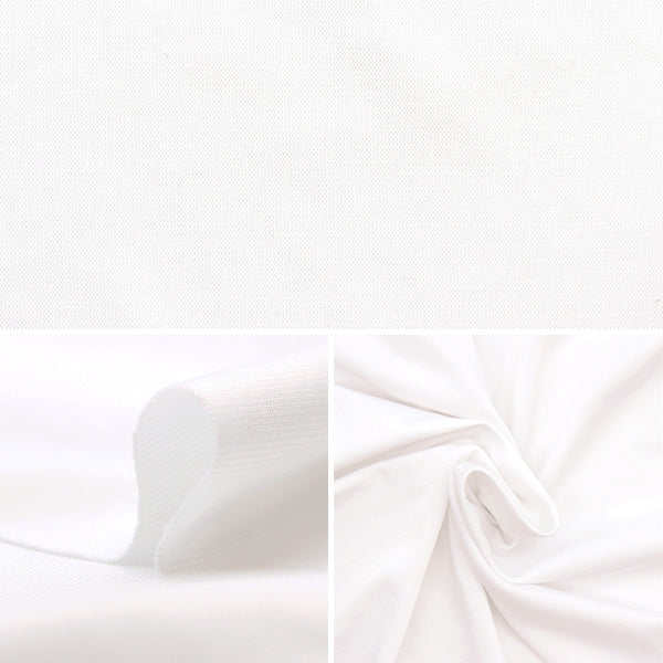 [From quantity 5] Fabric "Cooling chilly nit antibacterial deodorant hyaluronic acid processing white C-YJ-NIT-CL"