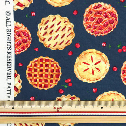 [From quantity 5] Fabric "USA cotton cherry pie CD1546-navy"