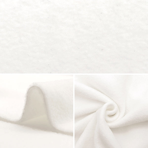 [From quantity 5] Fabric "Double-sided brushed fleece moisture absorption heat / antipilling off-white ka22-1-OW"