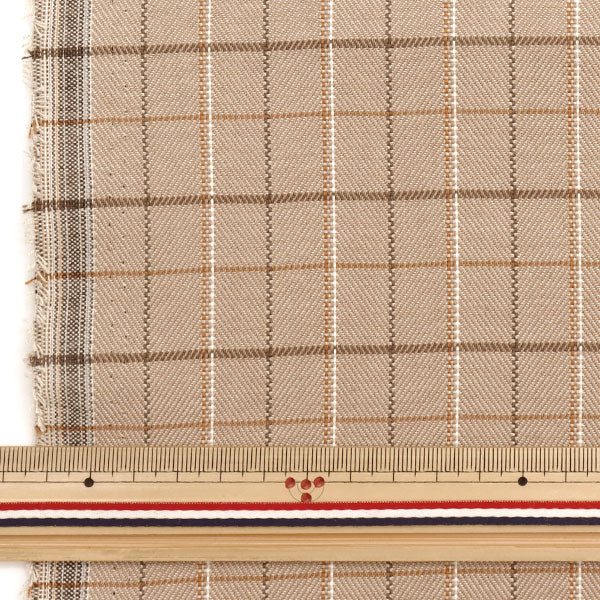 [From quantity 5] Fabric "TR Tartan Suprempty Brushed Check Beige TRC8000-17"