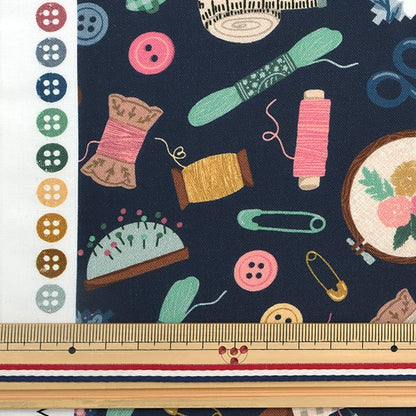 [From quantity 5] Fabric "USA Cotton Sewing Navy 21438-9"