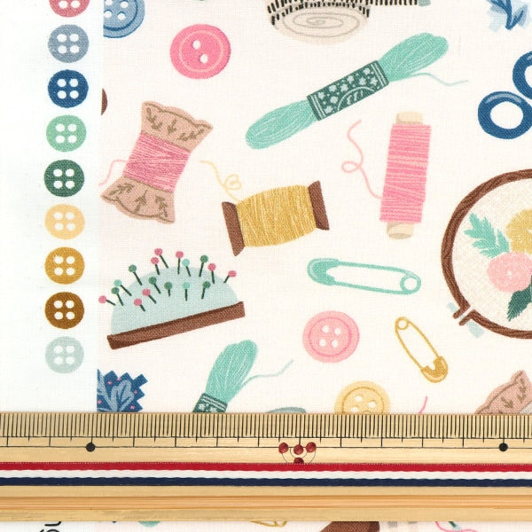 [From quantity 5] Fabric "USA cotton sewing ivory 21438-15"