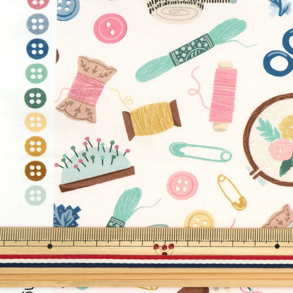 [From quantity 5] Fabric "USA cotton sewing ivory 21438-15"
