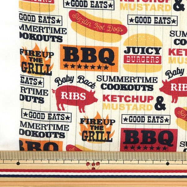 [From quantity 5] Fabric "USA Cotton Outdoor Kitchen DCX10541-BEIG"