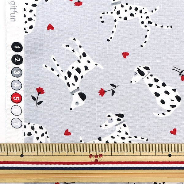 [From quantity 5] Fabric "USA Cotton Taddog Gray CX10628-GRAY"