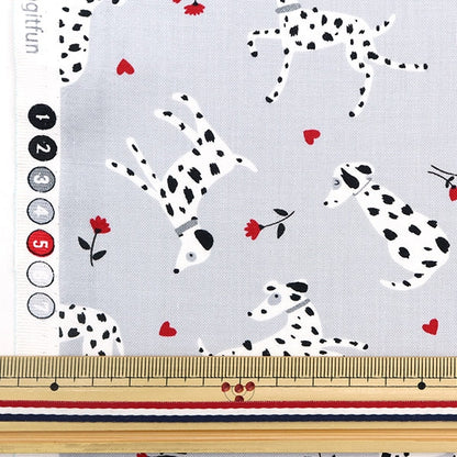 [From quantity 5] Fabric "USA Cotton Taddog Gray CX10628-GRAY"