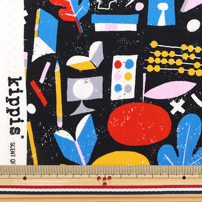 [From quantity 5] Fabric "Kippis (Kippis) Oxford Education Black KPO-63A]