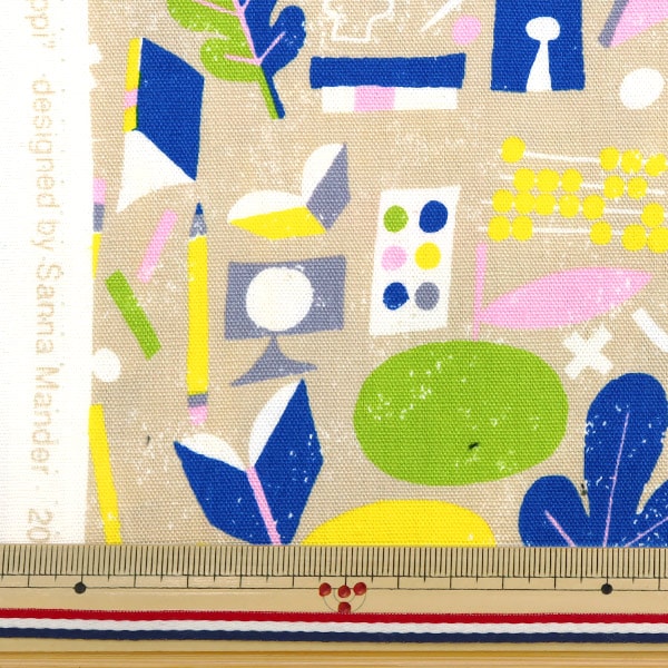 [From quantity 5] Fabric "Kippis (Kippis) Oxford Educational beige KPO-63C]