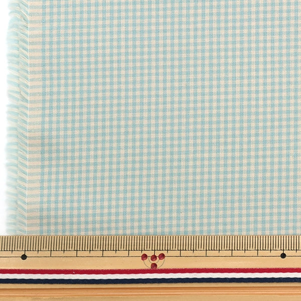 [From quantity 5] Fabric "Gingham check (small) saxophone 14300-1-2"