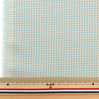 [From quantity 5] Fabric "Gingham check (small) saxophone 14300-1-2"