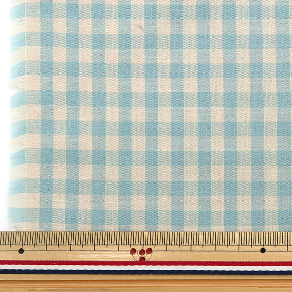 [From quantity 5] Fabric "Gingham check (large) saxophone 14300-3-2"