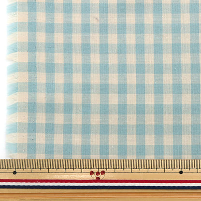 [From quantity 5] Fabric "Gingham check (large) saxophone 14300-3-2"