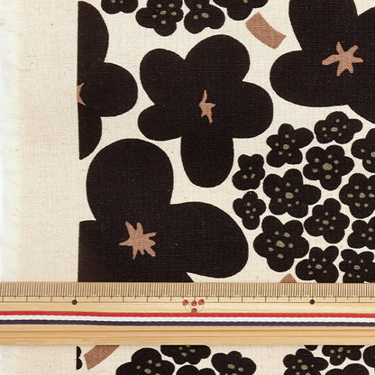 [From quantity 5] Fabric "Cotton hemp canvas bouquet UP5734-B"