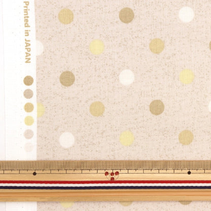 [From quantity 5] Fabric 『Sheeting Dot beige AP31406-1C]