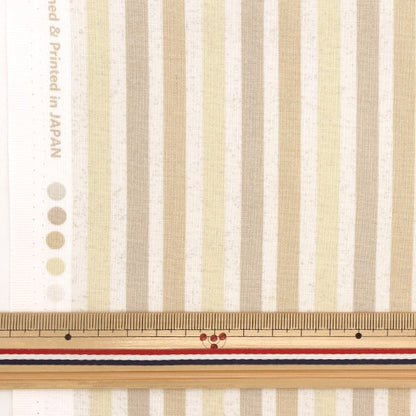 [From quantity 5] Fabric 『Sheeting Striped beige AP31406-2C]
