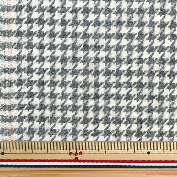 [From quantity 5] Fabric "Wool blend soft texture washable Chidori gray WPC4312-02GY"