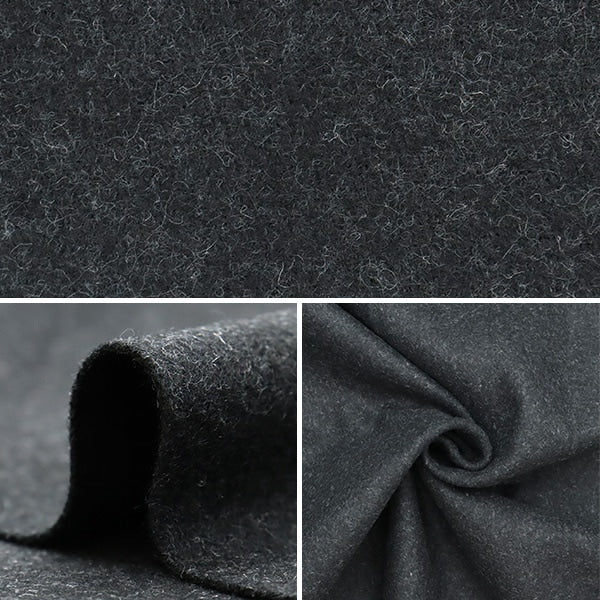 [From quantity 5] Fabric "Wool-blended soft texture washable charcoal gray WPS4300-97CG"