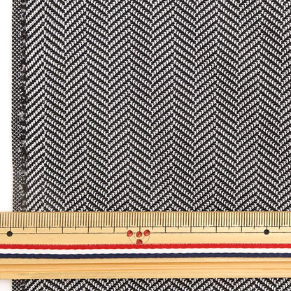 [From quantity 5] Fabric "Knit Herringbone Black BK44190-BK"