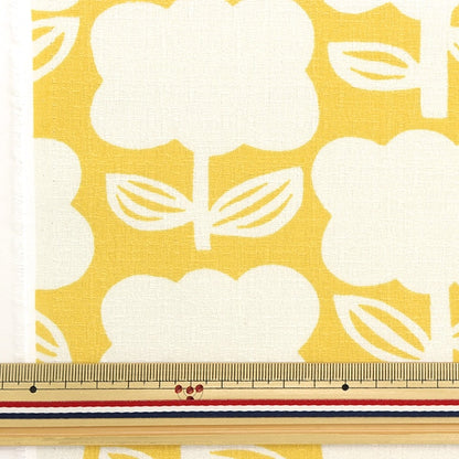 [From quantity 5] Fabric "Cotton Buckingham Flower Yellow 142-1289-A2"