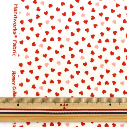 [From quantity 5] Fabric 『Poplin Home Collection pastel Heart DH13097S-A]
