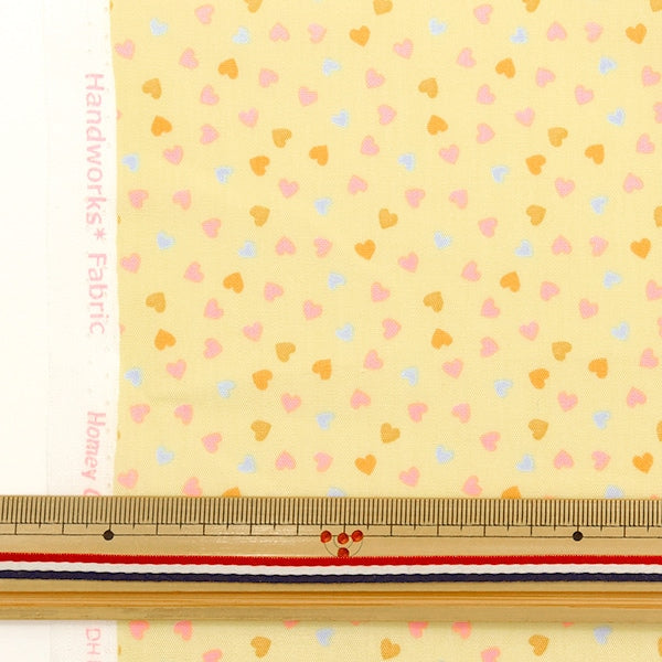 [From quantity 5] Fabric 『Poplin Homy Collection pastel Heart DH13097S-E]