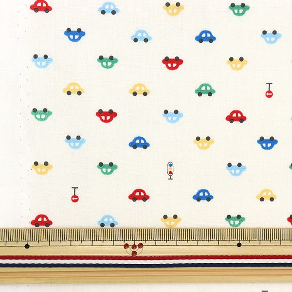 [From quantity 5] Fabric 『Poplin Home Collection Car Pattern DH13183S-A]