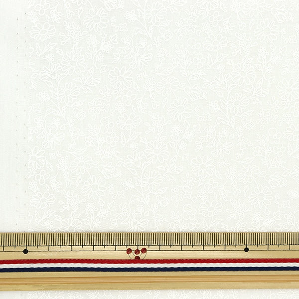 [From quantity 5] Fabric 『Poplin Home Collection single color flower DH10061S-G]