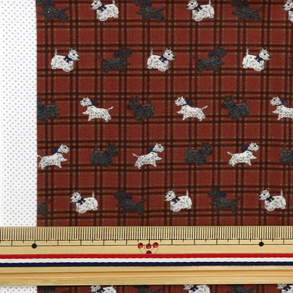 Fabric "miniCut Cloth Terrier Check Red Approximately 31cm x 32cm CMOF-07MC] KIYOHARA