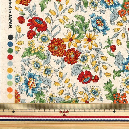 [From quantity 5] Fabric "Cotton linenSheeting Floral pattern Kinari AP31806-1B]