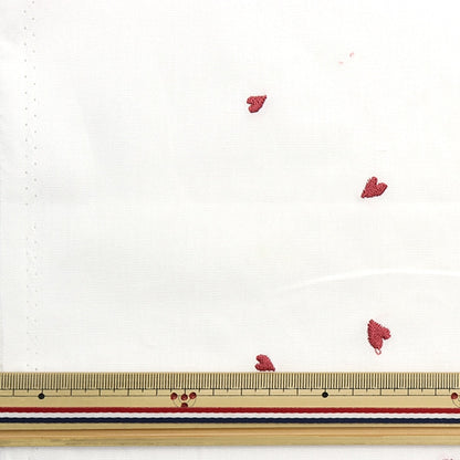 [來自數量5] 織物 “柔軟的寬闊刺繡心臟，白色KOF-54OW”