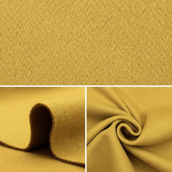 [From quantity 5] Fabric "Italian Pile Wool Blend Yellow 36856-B854"