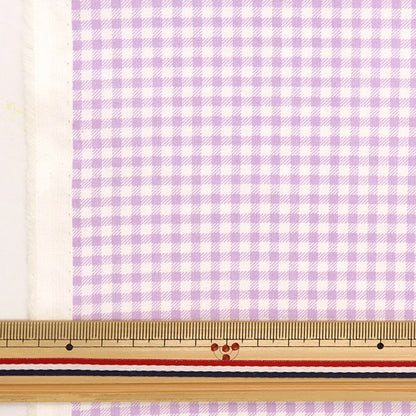 [From quantity 5] Fabric 『Scare Print Home Collection Gingham Lavender DH10487S-C]